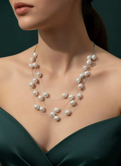 Antique Pearls Layered Necklace