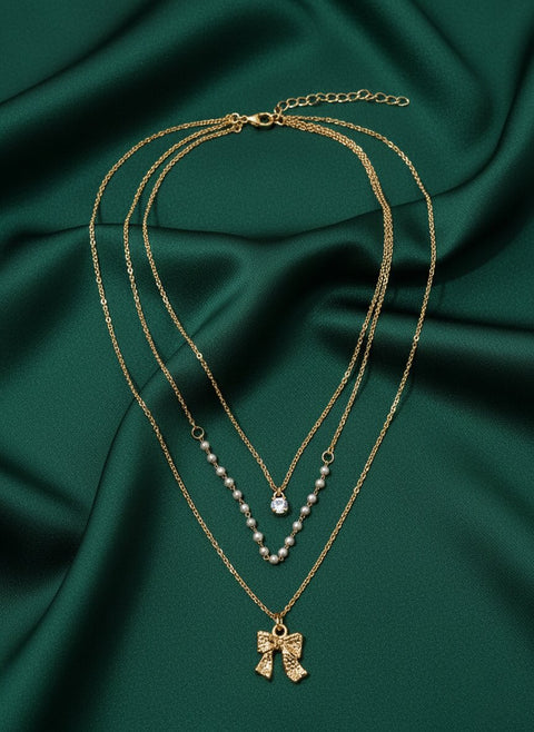 Classic Beads & Stone Layered Chain
