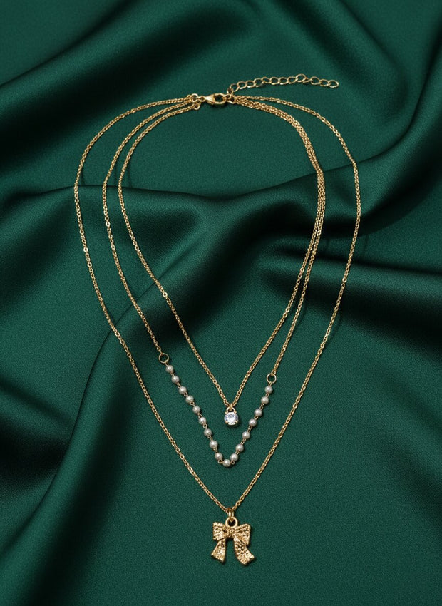Classic Beads & Stone Layered Chain