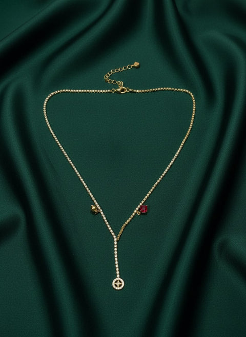 Trendy Minimal American Diamond Necklace