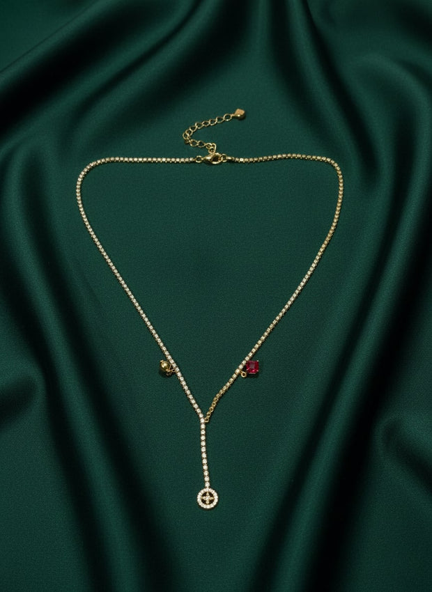 Trendy Minimal American Diamond Necklace