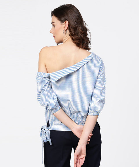 One side 2025 half shoulder top