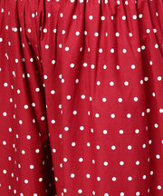 Red printed half sleeve cotton kurta with printed ankle length pallazo