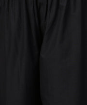 Black 3/4th sleeve yoke printed kurta with ankle length pallazo