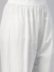 Women Indigo Blue Three-Quarter Sleeves Flared Kurta With Palazzo