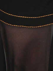 Nayo Black printed half sleeve cotton shirt with black georgette sharara