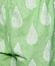 Green printed 3/4th sleeve A-live kurta with printed palazzo