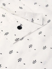 Women White & Balck Printed Shirt