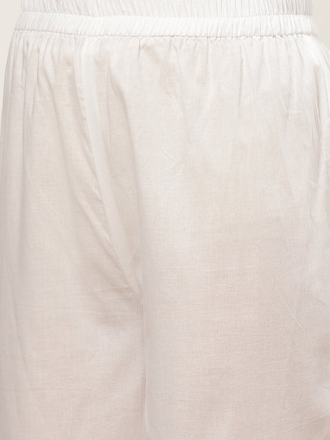 Women Black Three-Quarter Sleeves Flared Kurta with Trouser