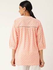 Women Pink and white Tunic