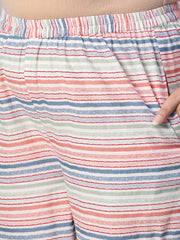 Women Blue Printed Straight Kurta with Plazo & Dupatta